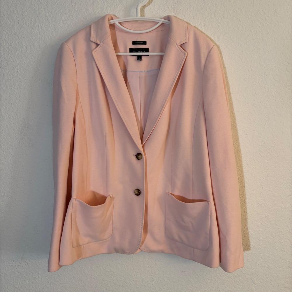 Talbots Aberdeen Blazer Size 16 Pink
